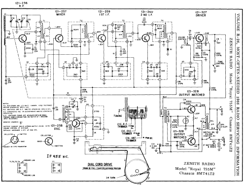 8CT41  8CT41Z2 & 8ET41Z2 Transistor Radio Recap Parts & Docs Zenith 755 755L Ch 