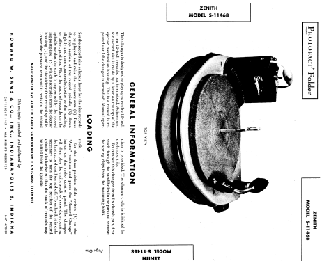 S11468; Zenith Radio Corp.; (ID = 887527) Ton-Bild