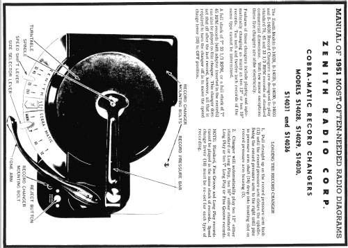 S14028 Cobra-Matic ; Zenith Radio Corp.; (ID = 122975) Ton-Bild