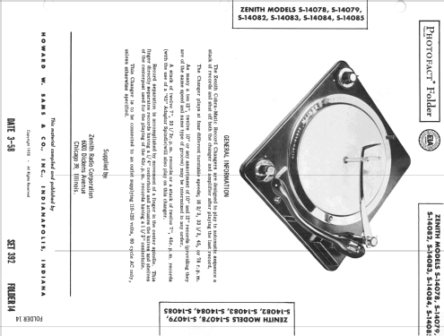 S14078 High Fidelity Cobra-Matic ; Zenith Radio Corp.; (ID = 2558064) R-Player