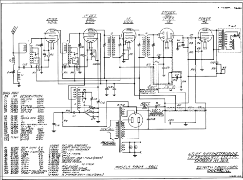 S-961 Ch= 5618; Zenith Radio Corp.; (ID = 337899) Radio