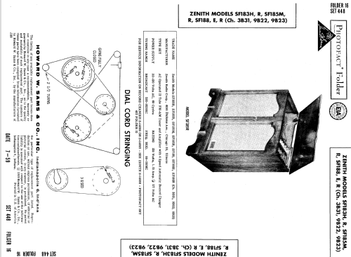 SF188R Ch= 3B31, 9B22, 9B23; Zenith Radio Corp.; (ID = 690828) Radio