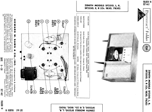 SF2510L Ch= 1B30 + 7B30; Zenith Radio Corp.; (ID = 648975) Reg-Riprod