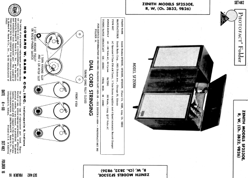 SF2530R Ch= 3B32 Ch= 9B26; Zenith Radio Corp.; (ID = 570859) Radio