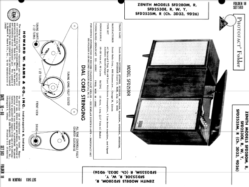 SFD2530W Ch= 9D26 Ch= 3D32; Zenith Radio Corp.; (ID = 524105) Radio