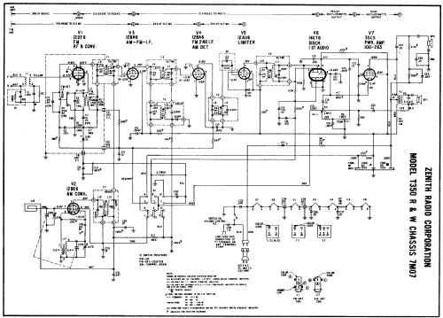 T350W Ch= 7M07; Zenith Radio Corp.; (ID = 157899) Radio