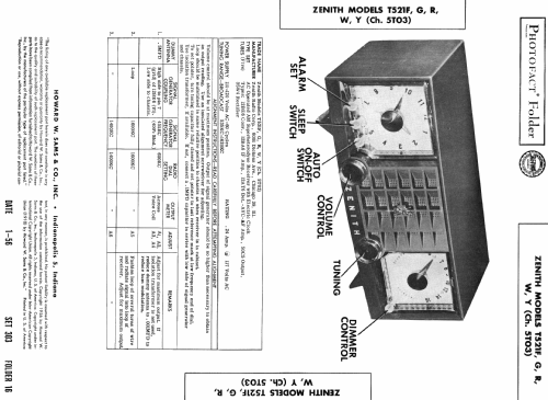 T521F Ch= 5T03; Zenith Radio Corp.; (ID = 680474) Radio