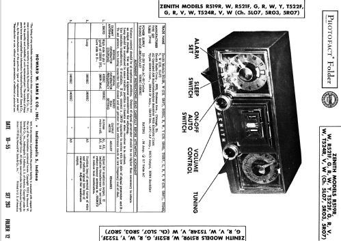 T522V Ch= 5R07; Zenith Radio Corp.; (ID = 2651274) Radio