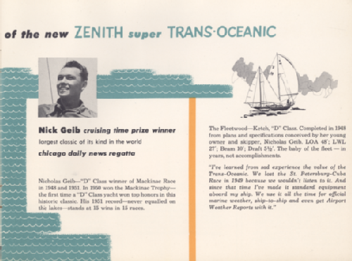 Trans-Oceanic H500 Ch= 5H40 ; Zenith Radio Corp.; (ID = 1713998) Radio