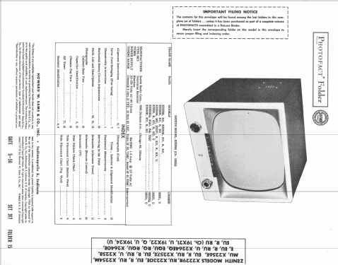 X2264EQU Ch= 19X22QU; Zenith Radio Corp.; (ID = 2225229) Televisore