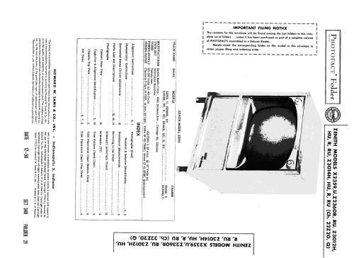 X2359U Ch= 22Z20U; Zenith Radio Corp.; (ID = 2040095) Televisore