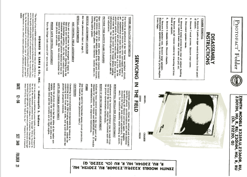 X2359U Ch= 22Z20U; Zenith Radio Corp.; (ID = 2040096) Televisore