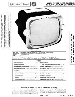 X-1816LU Ch= 16X20U; Zenith Radio Corp.; (ID = 2774387) Television