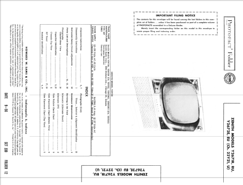 Y2672EU Ch= 22Y21U; Zenith Radio Corp.; (ID = 1880051) Televisore