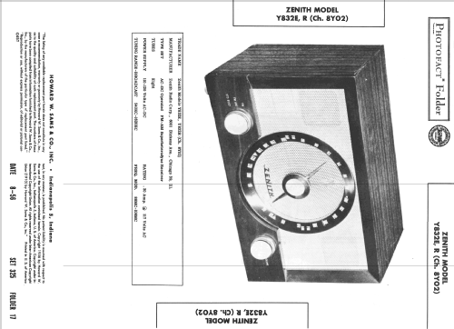 Y832E Ch= 8Y02Z; Zenith Radio Corp.; (ID = 2336514) Radio