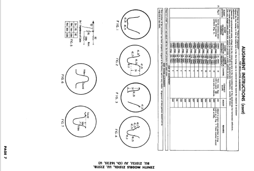 Z1511BU Ch= 16Z25U; Zenith Radio Corp.; (ID = 2419179) Television