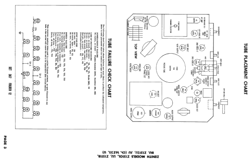 Z1511BU Ch= 16Z25U; Zenith Radio Corp.; (ID = 2419182) Televisión
