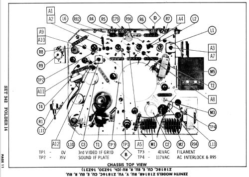 Z1814Y Ch= 16Z20; Zenith Radio Corp.; (ID = 1717014) Television