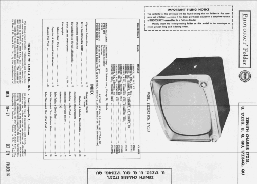 Z2223CZ Ch= 17Z31; Zenith Radio Corp.; (ID = 2450664) Television