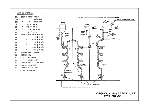 UHF Selector de Canales - Channel Selector / Tuner 175-90; Zenith, Telerasa; (ID = 2494171) Converter