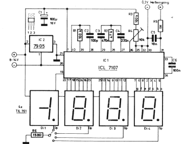 Цифровой вольтметр на ICL7107