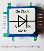 Die hier gezeigte Diode AA118 ist Teil meines Experimentiersets von Brick'R'knowledge.