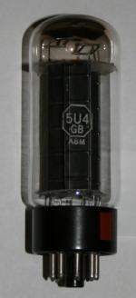 5U4GB tube, Silvertone brand, made in USA.