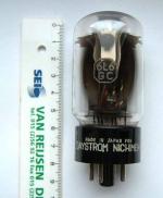 This tube comes from a Heathkit PS-4 Power Supply, and is marked 'Made in Japan for Daystrom Nichimen'
The brand Nichimen is unknown to me...