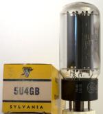 General Electric 5U4GB m. box (Sylvania Verteiler)