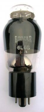 A new old stock Brimar 6L6G valve.