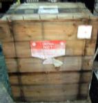 The huge crate containing the magnetron weighs about 60 kg.