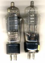 Comparison of ETL/Cossor & MOV tubes.  The radiating area of the MOV is half that of the ETL.