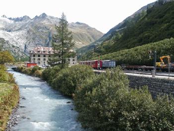 Switzerland: Erlebnis Gletsch mit Kleinwasserkraftwerke Blauhaus & Glacier du Rhône in 3999 Oberwald - Gletsch
