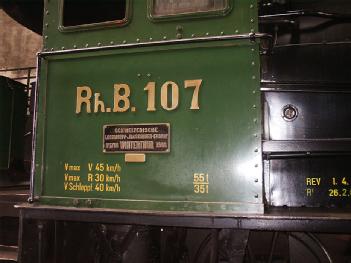 Schweiz / Switzerland: historic RhB in der Lok-Remise in Landquart in 7302 Landquart