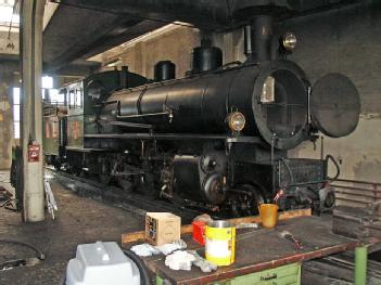 Schweiz / Switzerland: historic RhB in der Lok-Remise in Landquart in 7302 Landquart