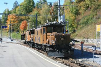 Schweiz / Switzerland: historic RhB in der Lok-Remise in Landquart in 7302 Landquart