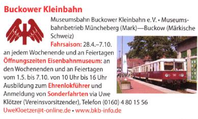 Germany: Eisenbahnmuseum der Museumsbahn Buckower Kleinbahn in 15377 Buckow